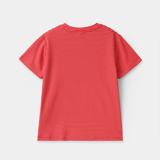Boys Rib T-Shirt Level Up - Red