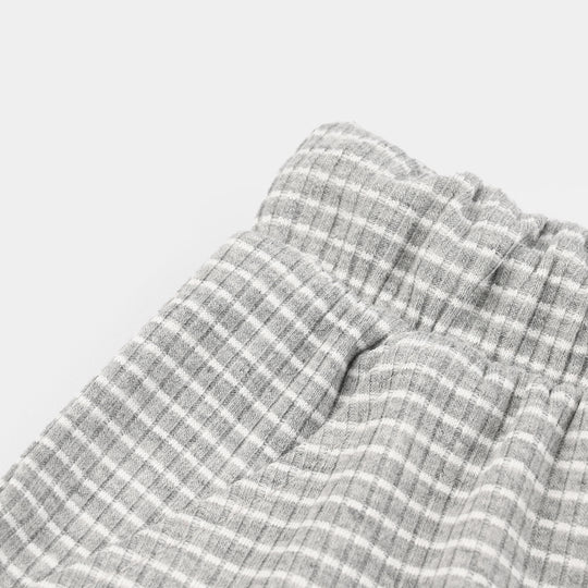 Infant Boys Jacquard Shorts Stripes - Grey/White