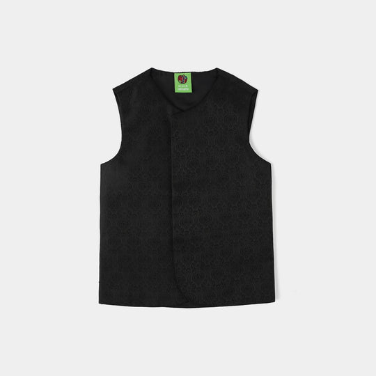 Infant Boys Poly Viscos Waistcoat (Black Blended)