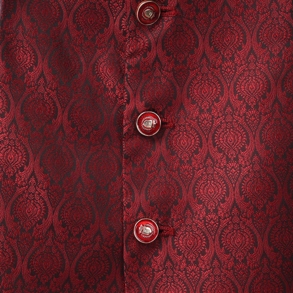Infant Boys Poly Viscos Waistcoat - Red