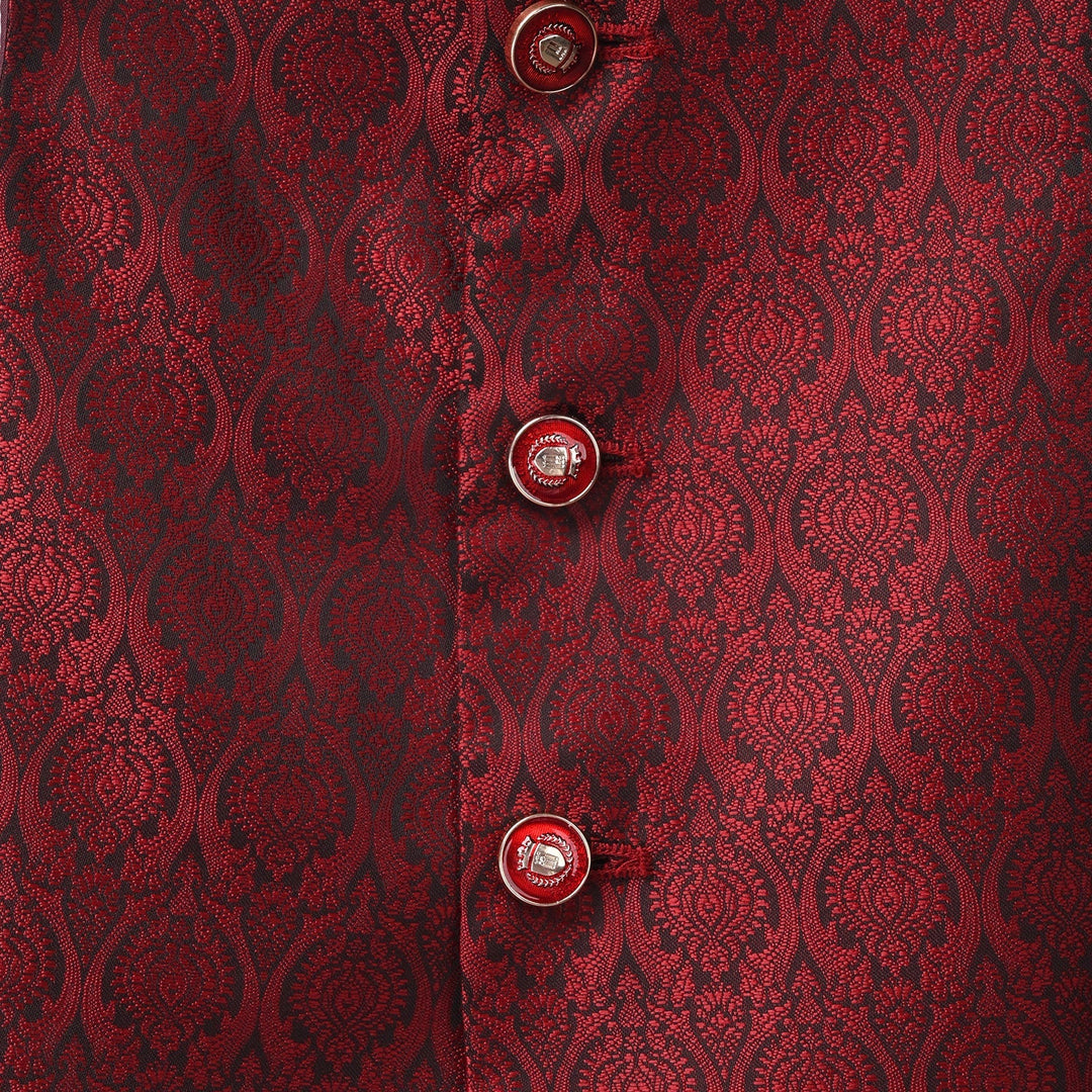 Infant Boys Poly Viscos Waistcoat - Red