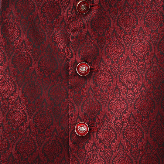Infant Boys Poly Viscos Waistcoat - Red