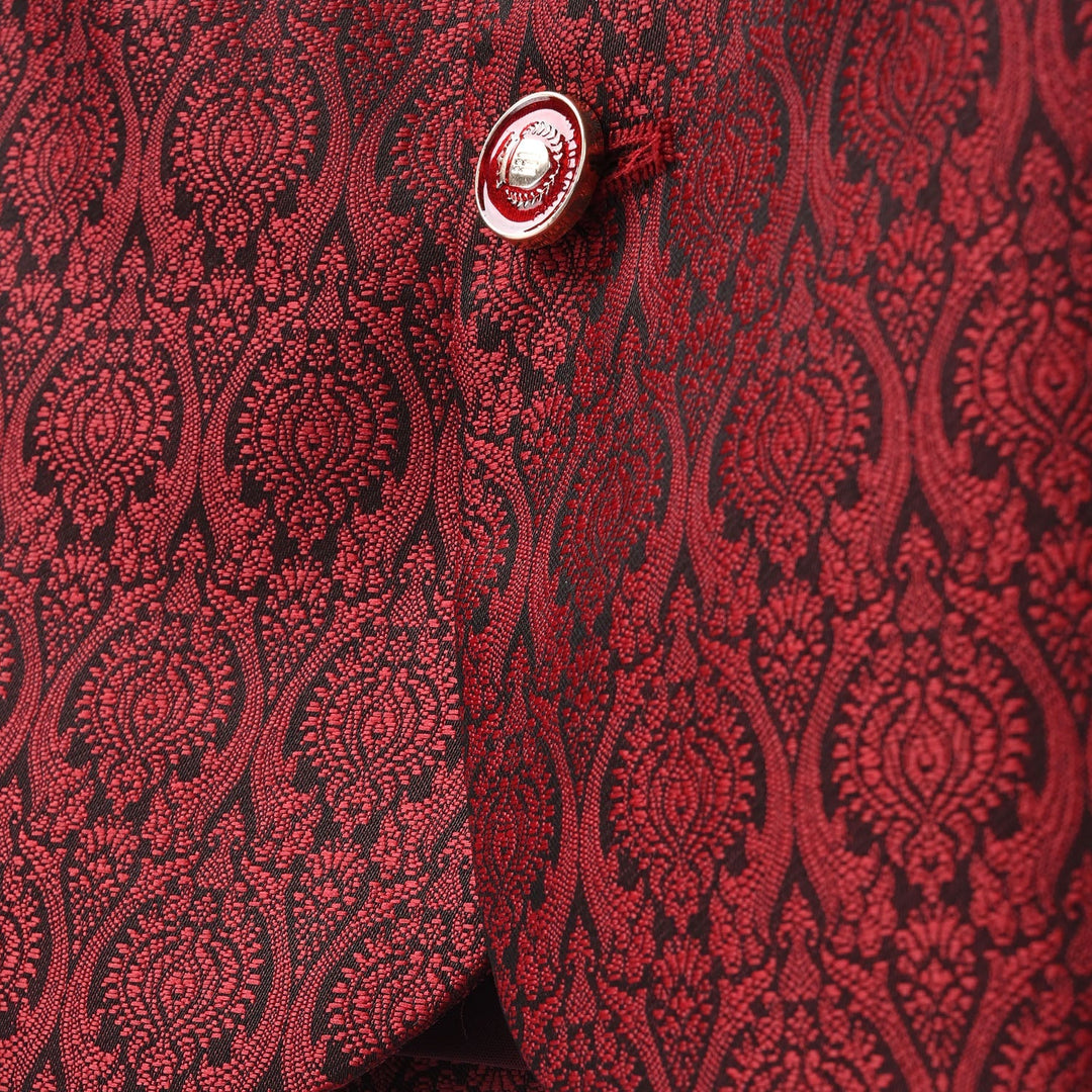 Infant Boys Poly Viscos Waistcoat - Red
