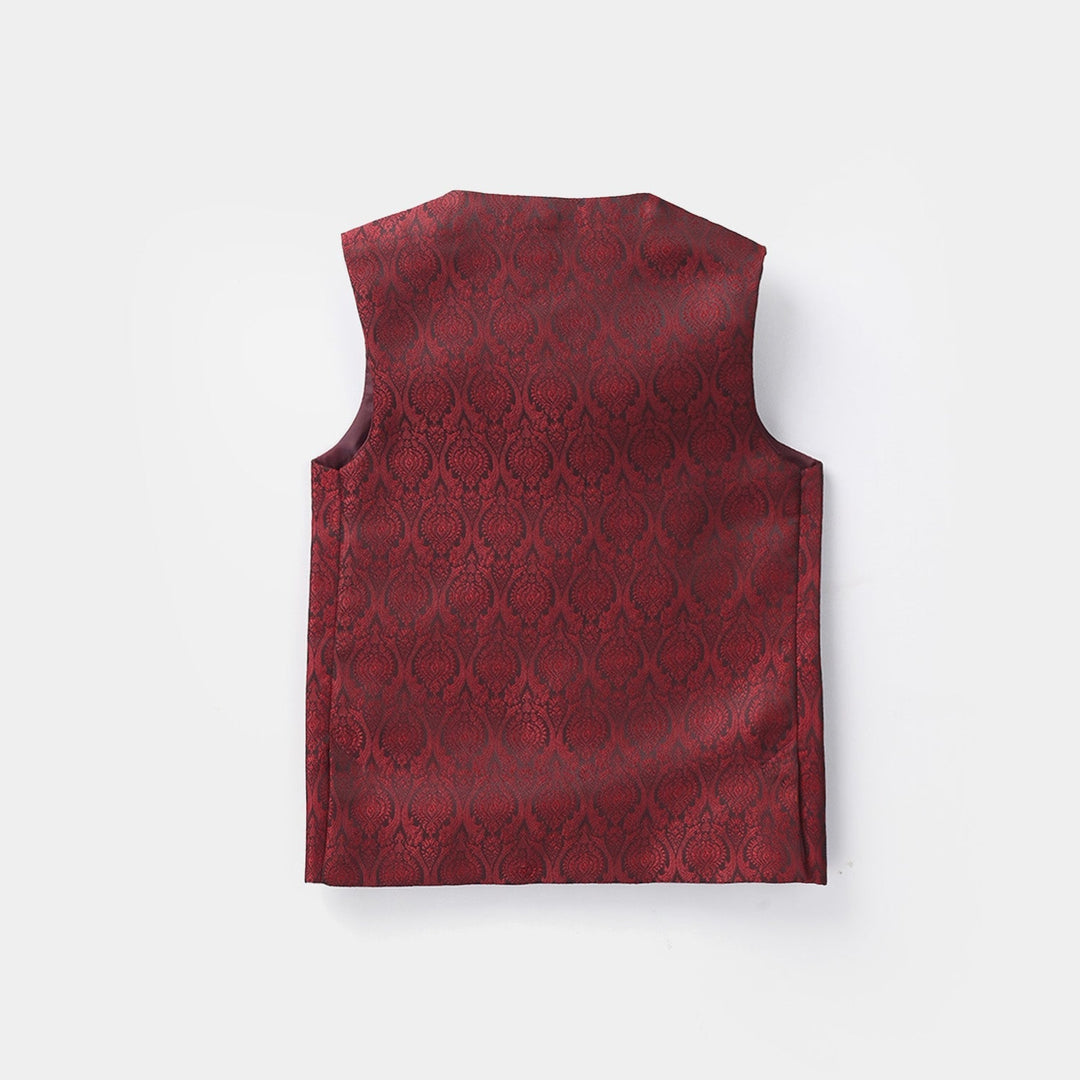 Infant Boys Poly Viscos Waistcoat - Red