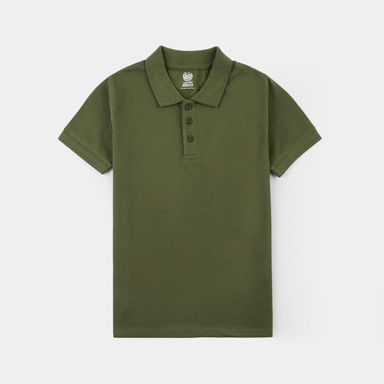 Boys Cotton PK Polo (Basic) – Green