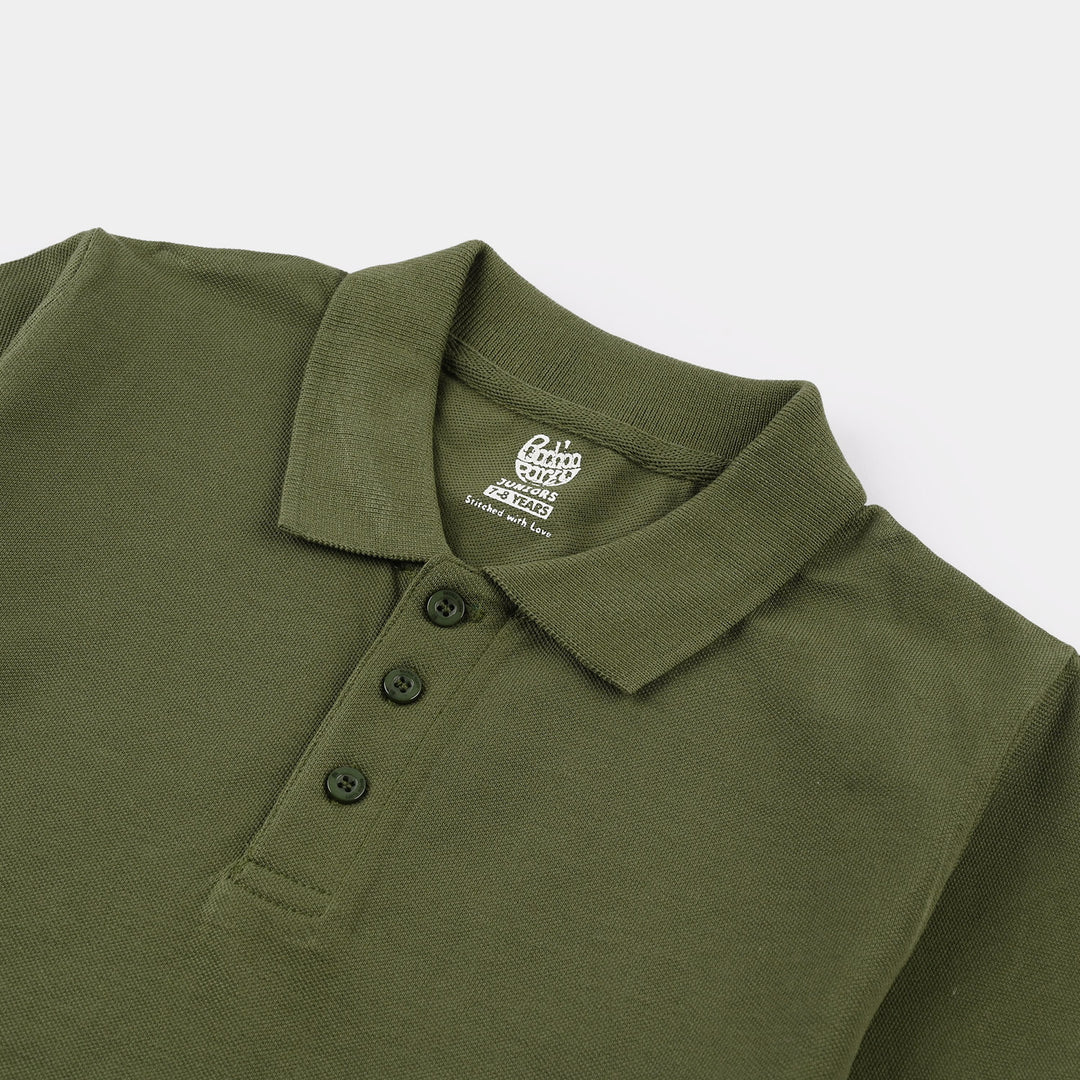 Boys Cotton PK Polo (Basic) – Green