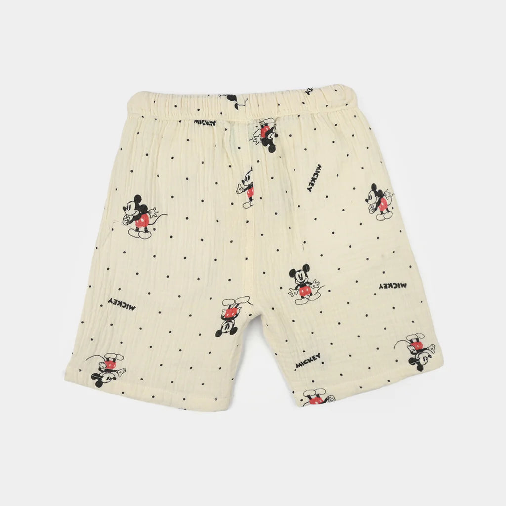 Infant Boys Gauze Woven Suit (Character) - Off-White