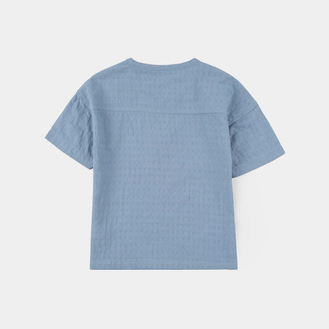 Infant Boys Jacquard Woven Suit - Blue