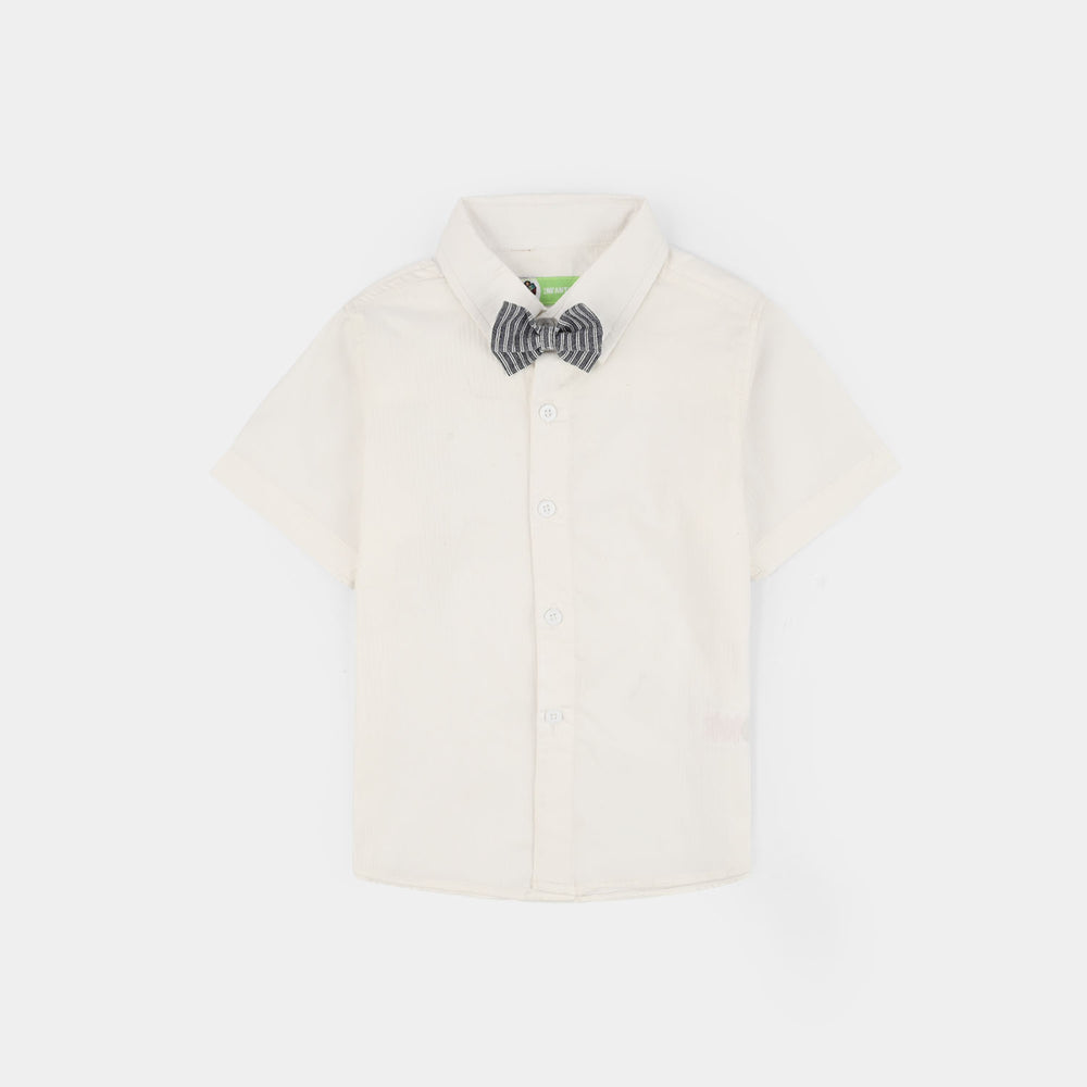Infant Boys Cotton Woven Suit (Crinkle) - Grey