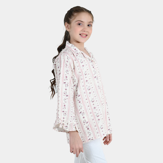 Girls Jacquard Top - Multi