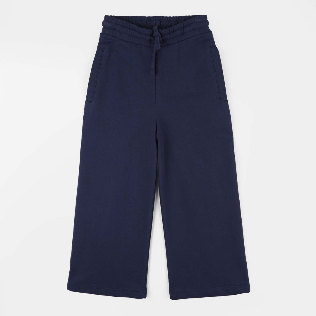 Girls Jersey/Terry Pajama (Basic) - Navy Blue