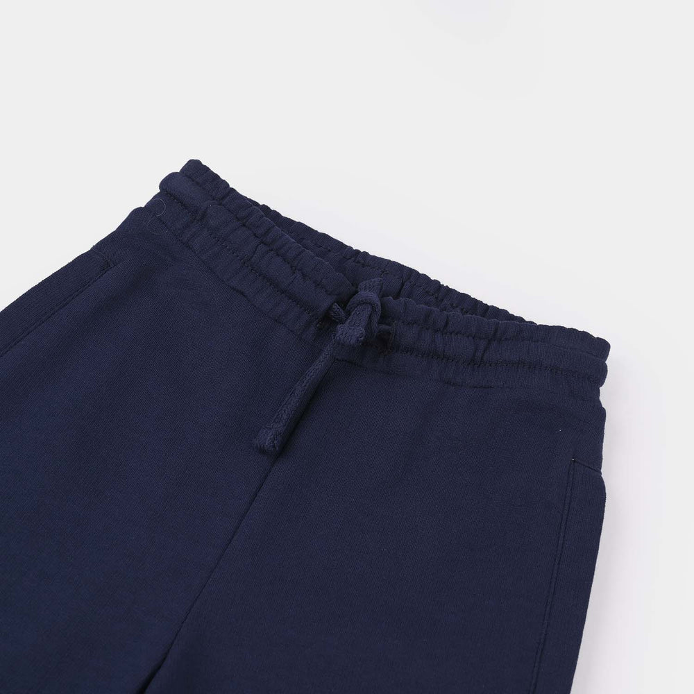 Girls Jersey/Terry Pajama (Basic) - Navy Blue
