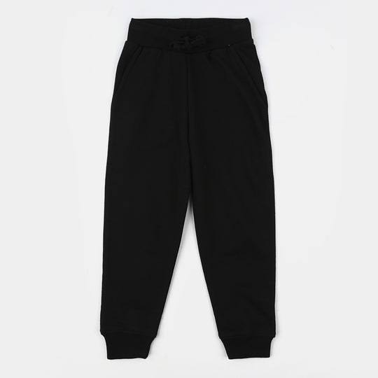 Teens Girls Jersey/Terry Pajama (Basic) - Jet Black