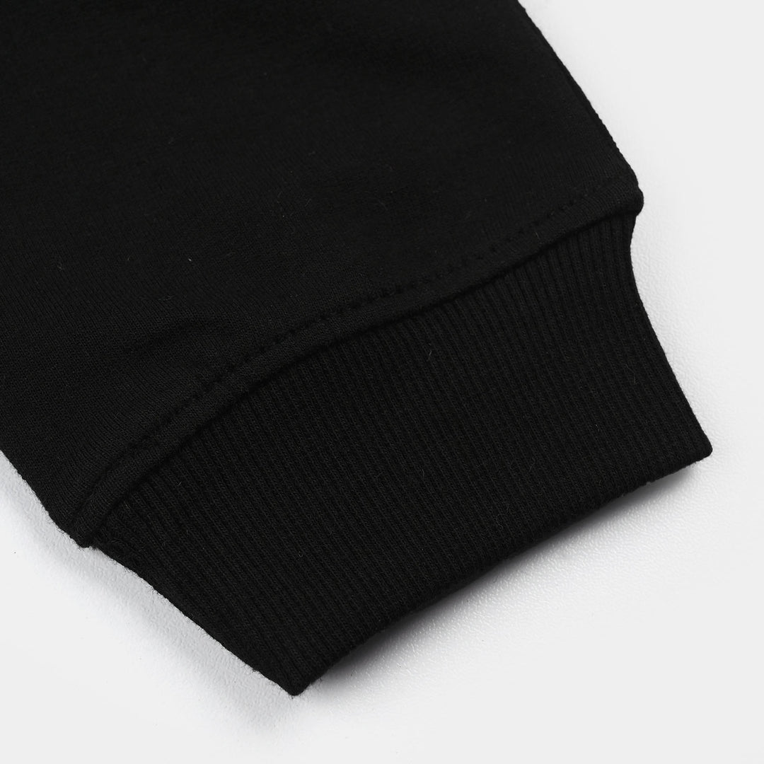 Teens Girls Jersey/Terry Pajama (Basic) - Jet Black