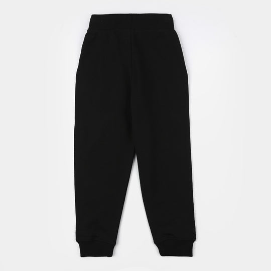 Teens Girls Jersey/Terry Pajama (Basic) - Jet Black