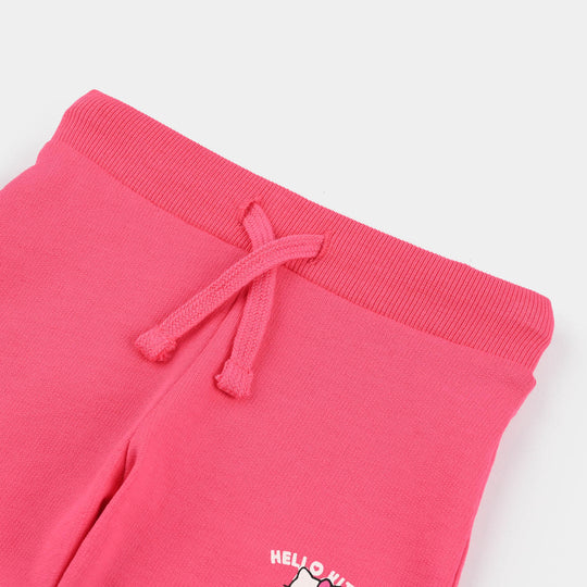 Infant Girls Jersey/Terry Pajama (Character) - Hot Pink