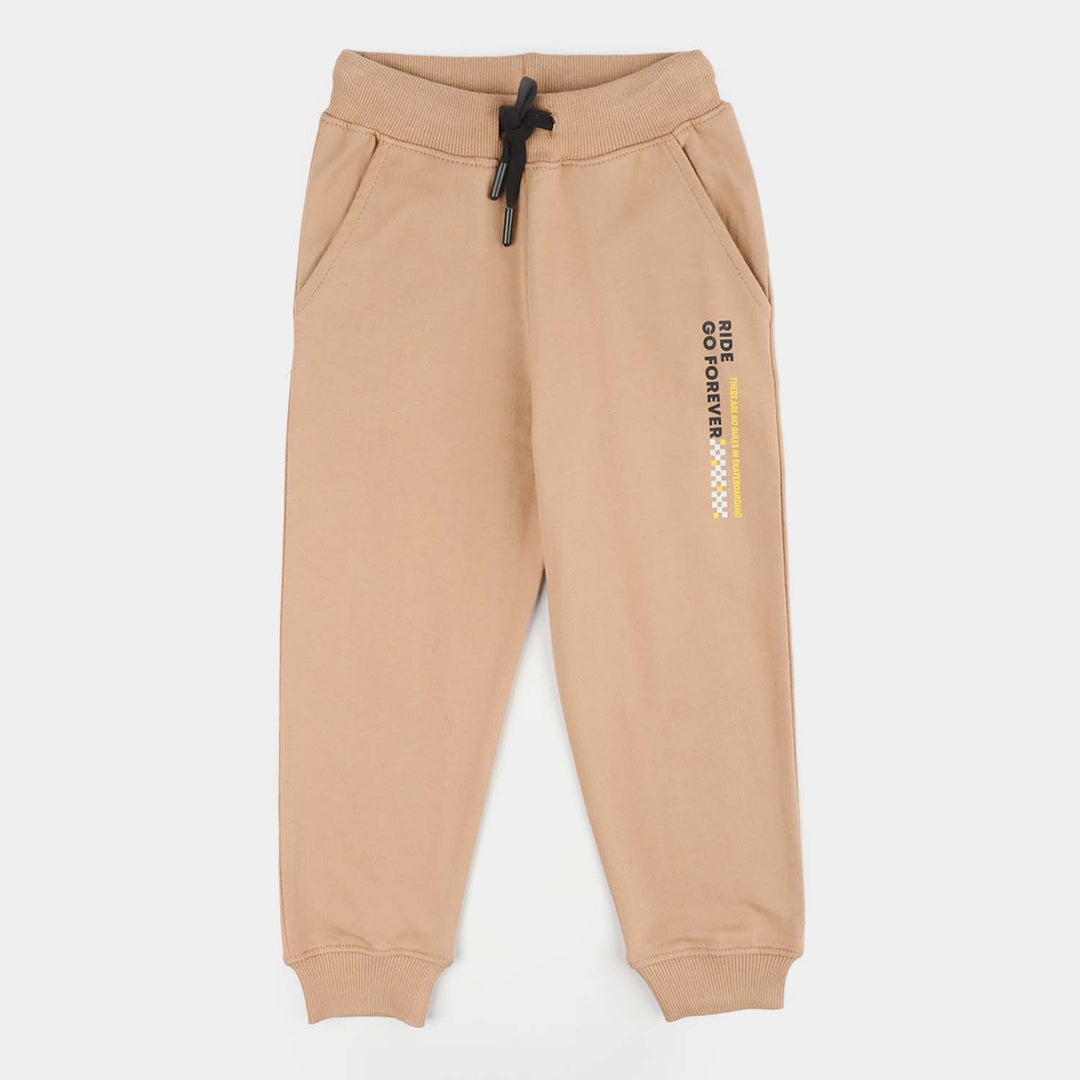 Boys Jersey/Terry Pajama (Ride) - Brown