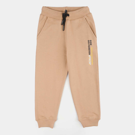 Teens Boys Jersey/Terry Pajama (Ride) - Brown