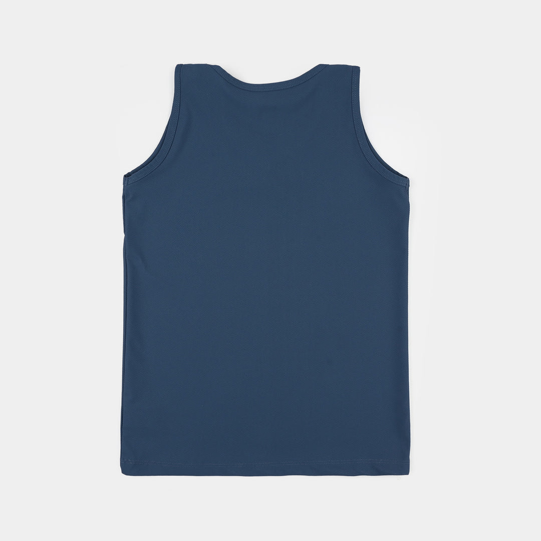 Boys Cotton PK Sando (Champion) - Navy