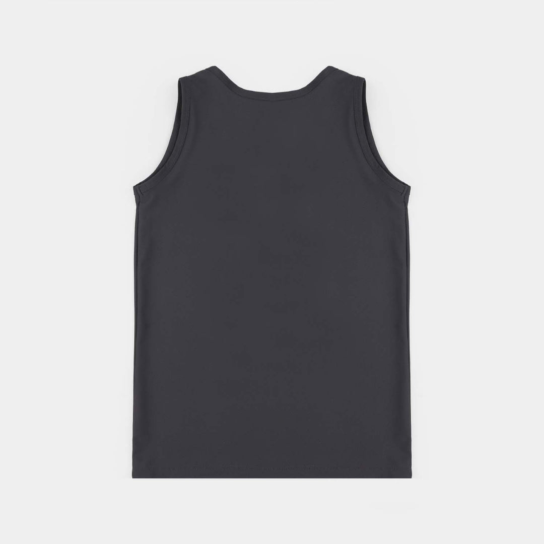 Boys Cotton PK Sando (Champion) - Black