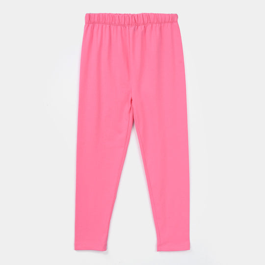 Girls Lycra Jersey Tights - Hot Pink