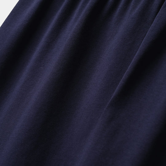 Girls Lycra Jersey Tights - Navy
