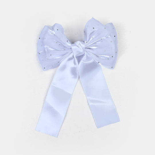 Cute Fabric Bow Hair Pin with Metal Clip