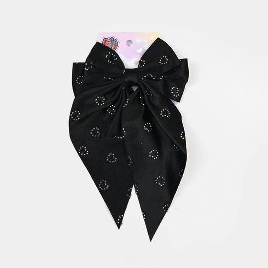 Cute Fabric Bow Hair Pin with Metal Clip