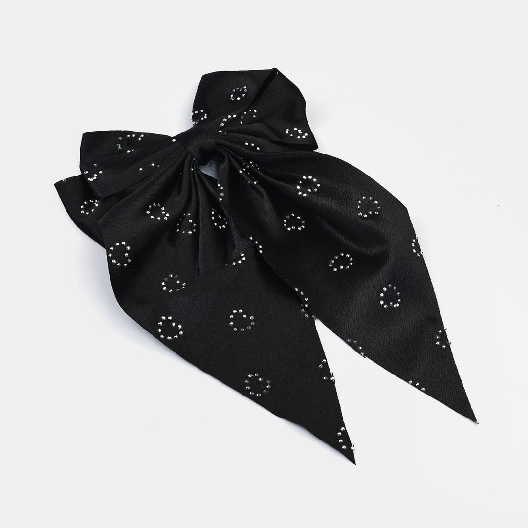 Cute Fabric Bow Hair Pin with Metal Clip