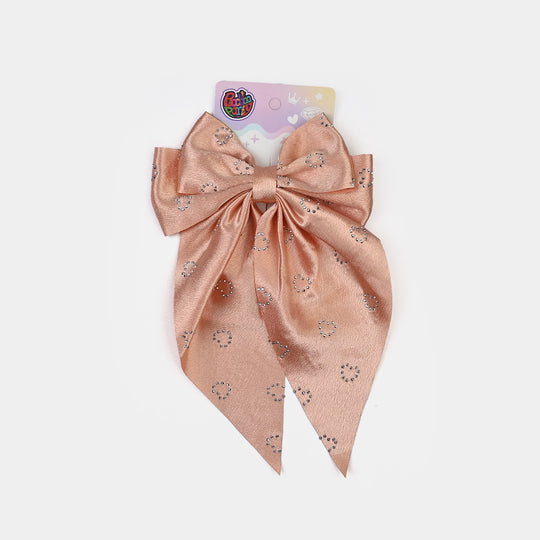 Cute Fabric Bow Hair Pin with Metal Clip