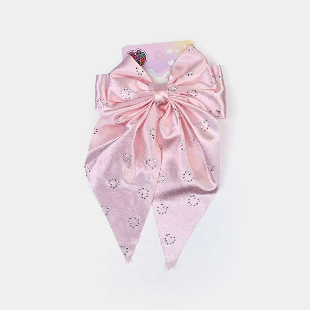 Cute Fabric Bow Hair Pin with Metal Clip