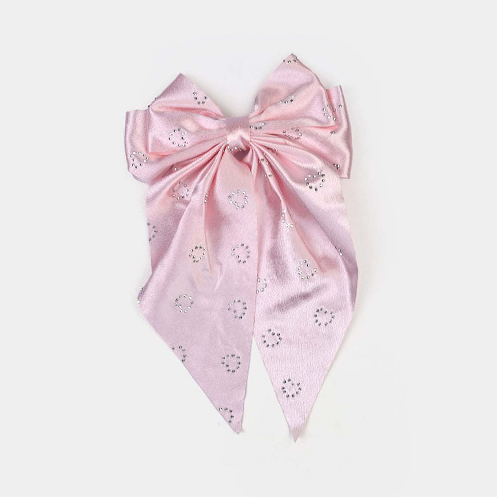 Cute Fabric Bow Hair Pin with Metal Clip