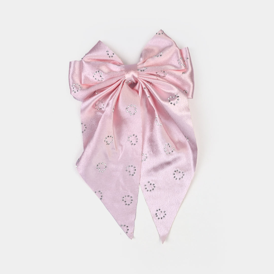 Cute Fabric Bow Hair Pin with Metal Clip