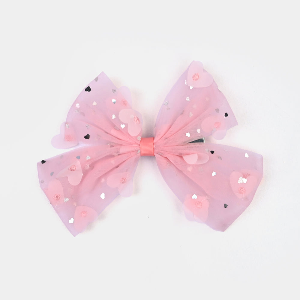 Cute Fabric Bow Hair Pin with Metal Clip