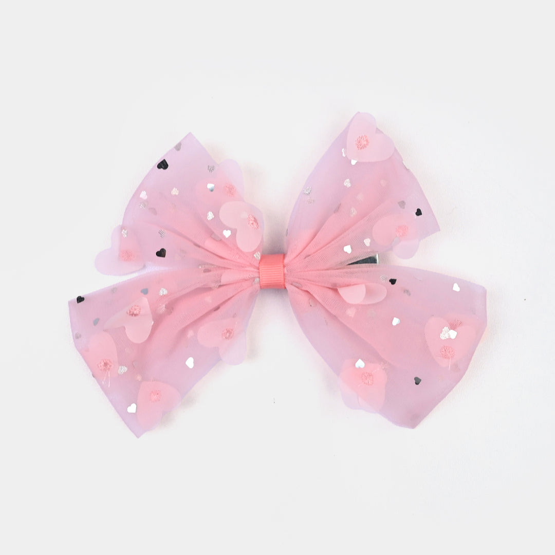 Cute Fabric Bow Hair Pin with Metal Clip