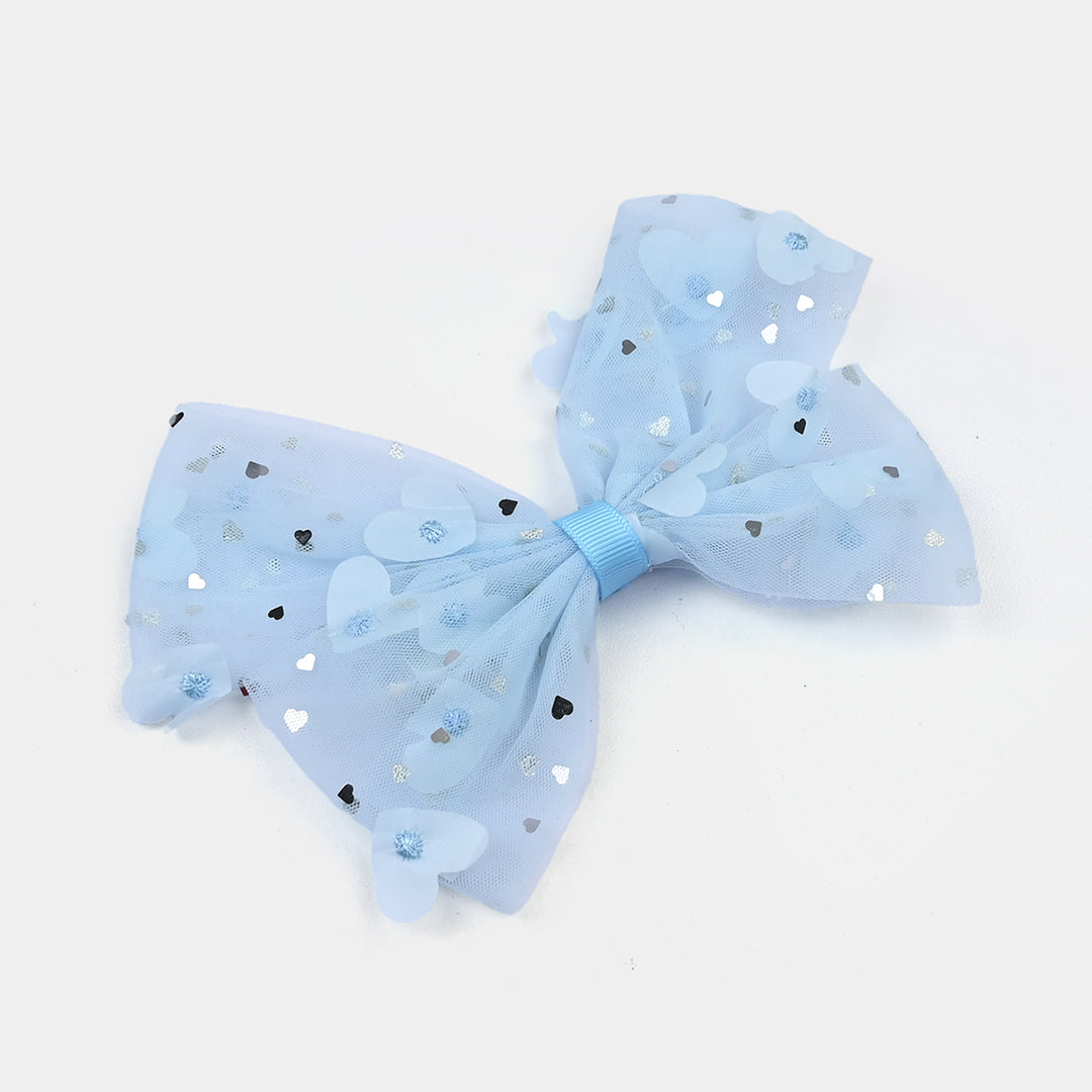 Cute Fabric Bow Hair Pin with Metal Clip