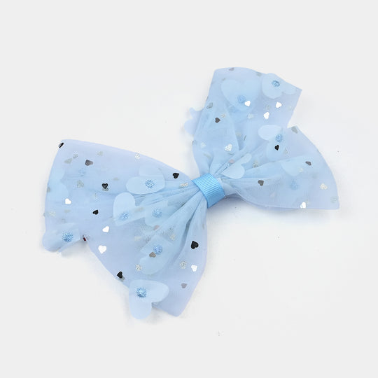 Cute Fabric Bow Hair Pin with Metal Clip