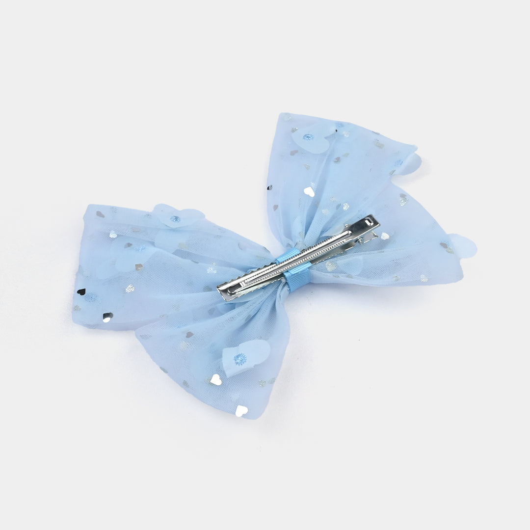 Cute Fabric Bow Hair Pin with Metal Clip