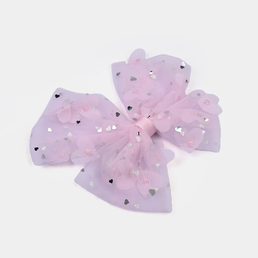 Cute Fabric Bow Hair Pin with Metal Clip