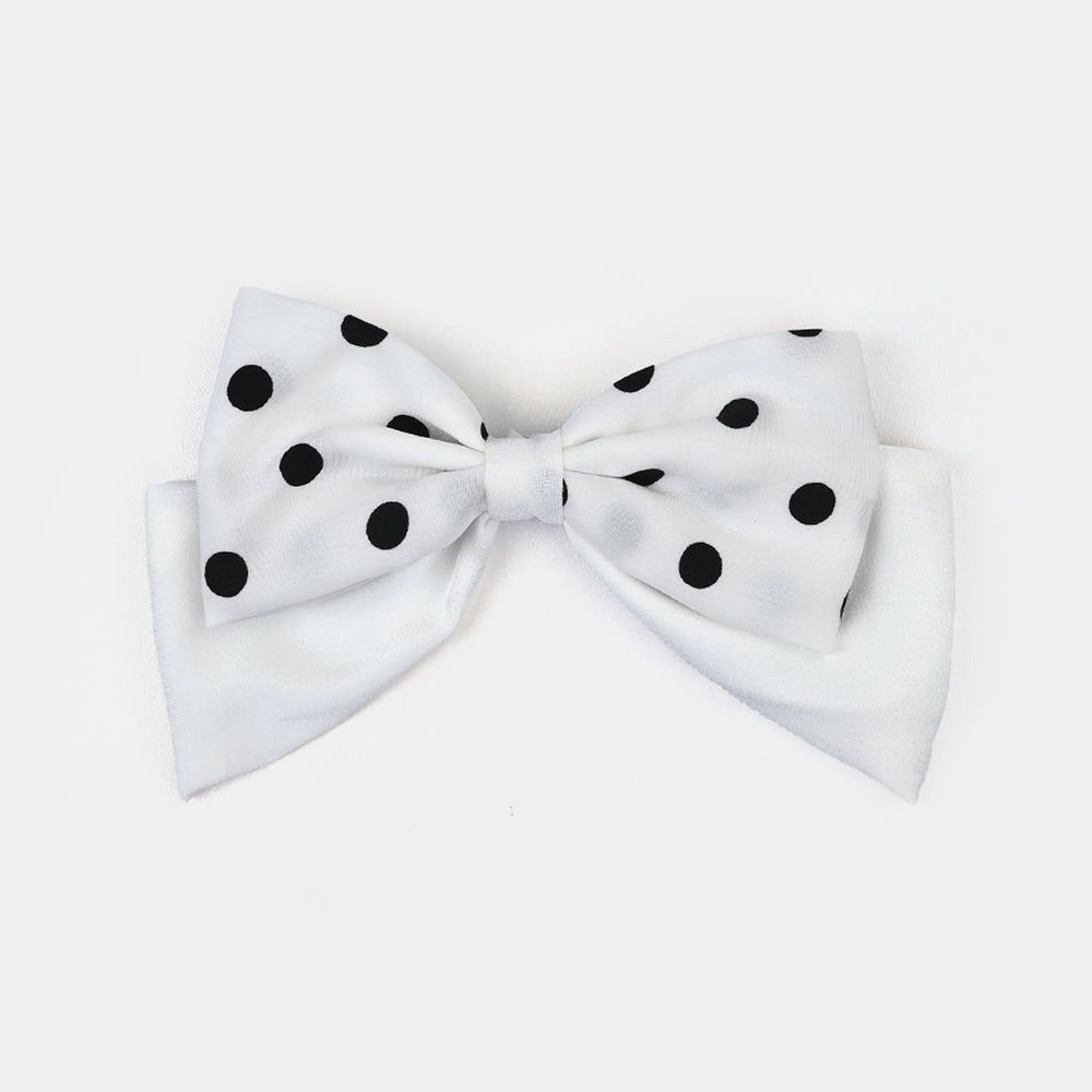 Cute Fabric Bow Hair Pin with Metal Clip