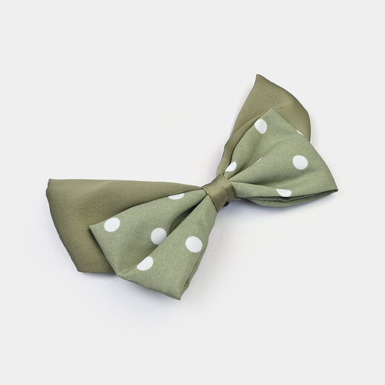 Cute Fabric Bow Hair Pin with Metal Clip