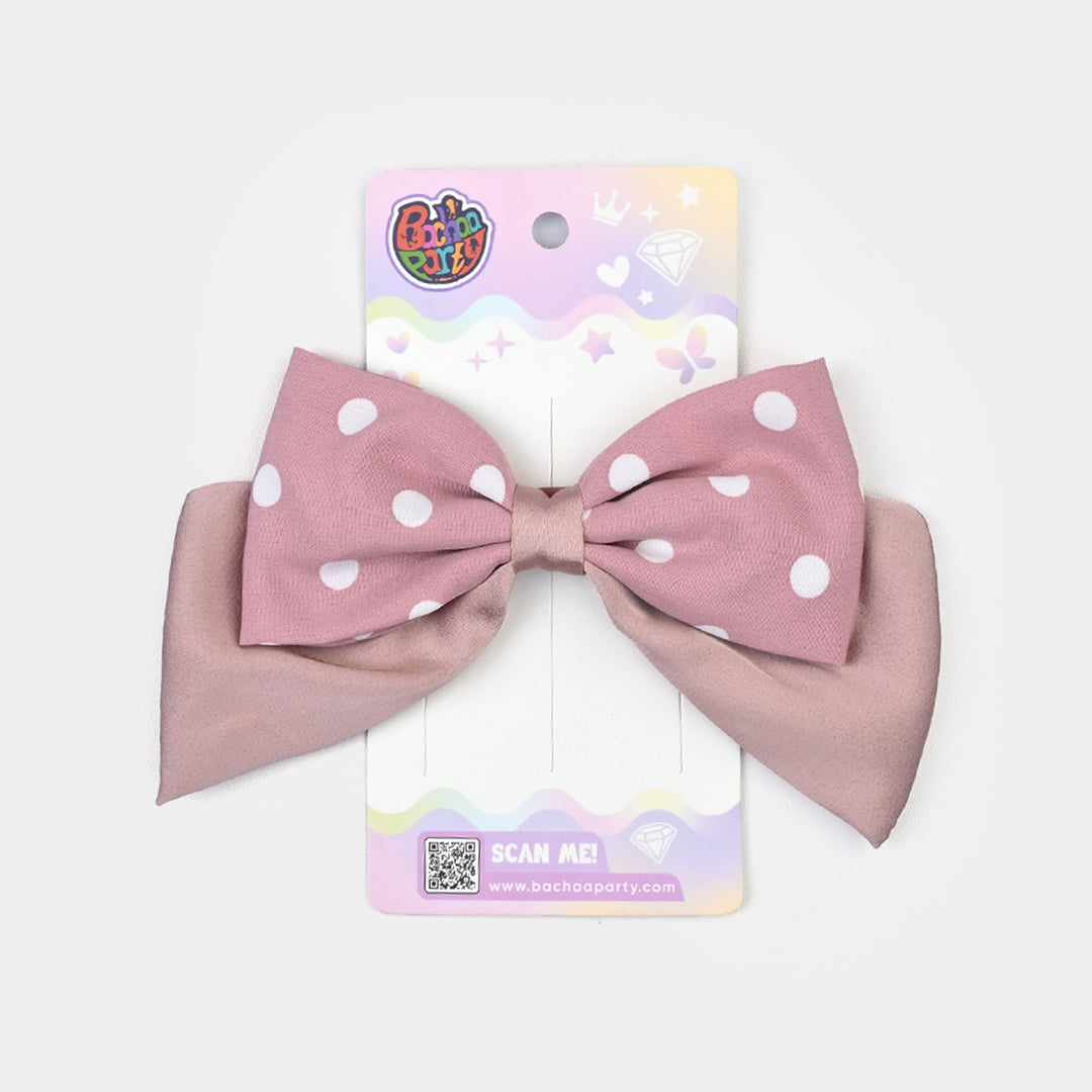 Cute Fabric Bow Hair Pin with Metal Clip