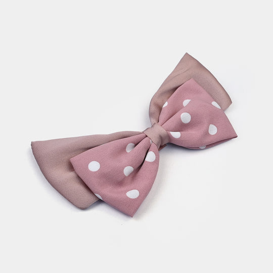 Cute Fabric Bow Hair Pin with Metal Clip