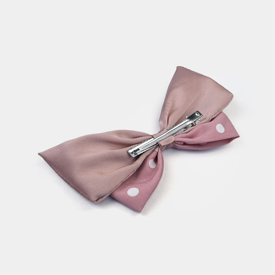 Cute Fabric Bow Hair Pin with Metal Clip