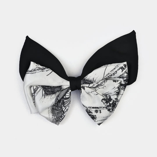 Cute Fabric Bow Hair Pin with Metal Clip