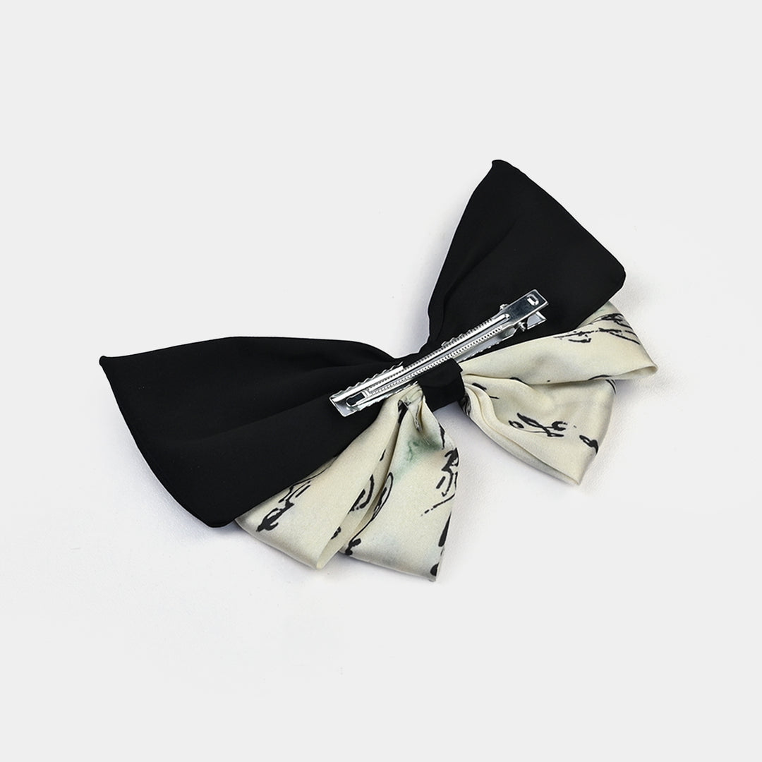 Cute Fabric Bow Hair Pin with Metal Clip