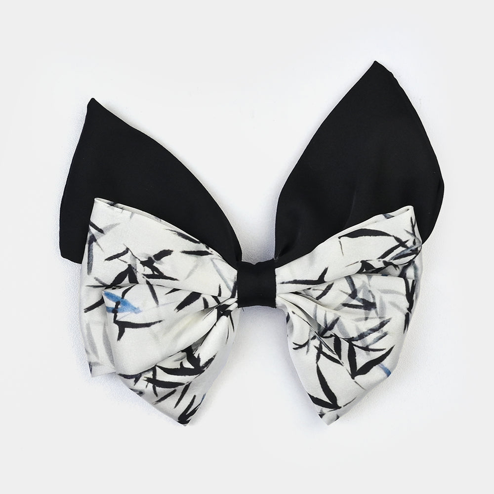 Cute Fabric Bow Hair Pin with Metal Clip
