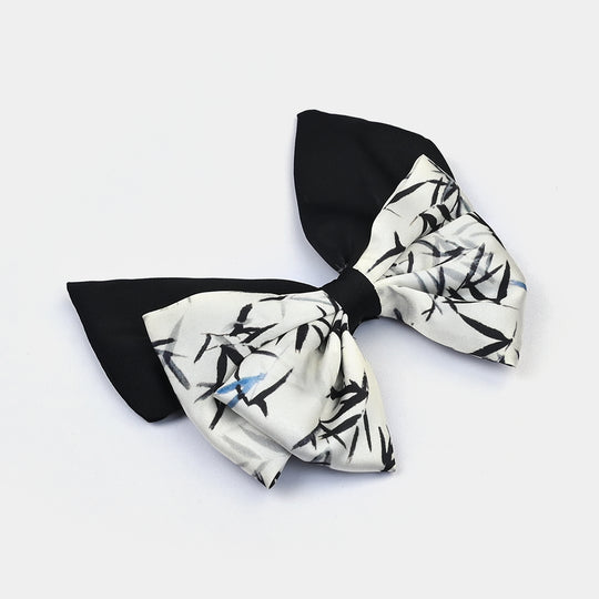 Cute Fabric Bow Hair Pin with Metal Clip