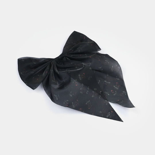 Cute Fabric Bow Hair Pin with Metal Clip