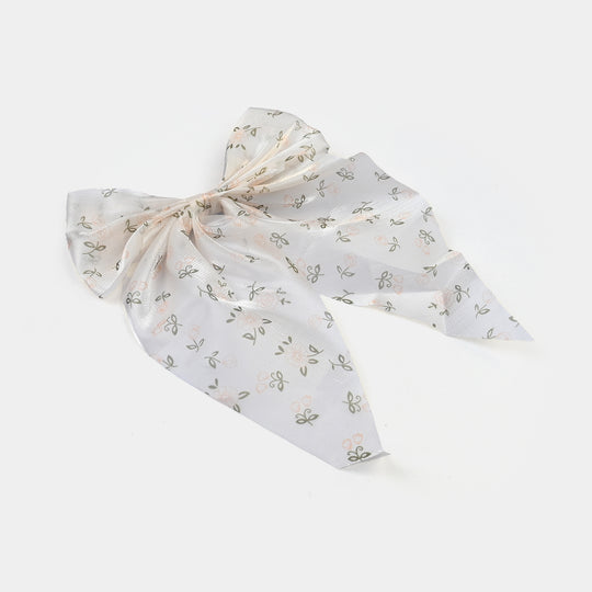 Cute Fabric Bow Hair Pin with Metal Clip